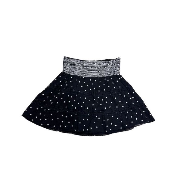 EUC Alice + Olivia Women's Black Polka Dot Mini Skirt Size M - Picture 2 of 6